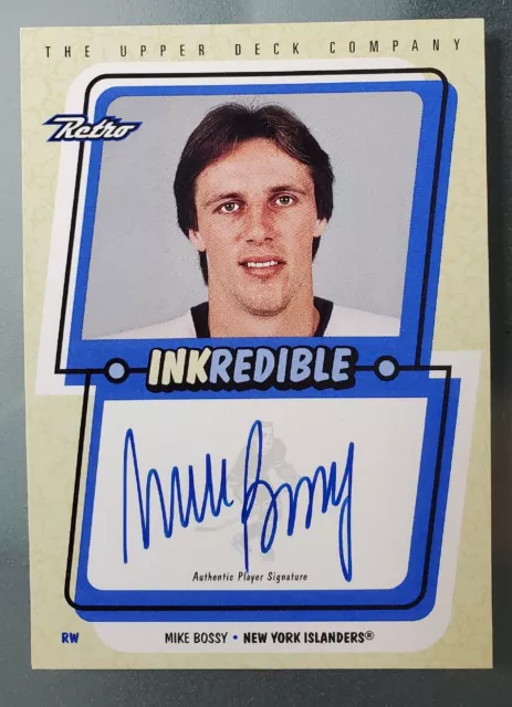 Mike Bossy 1999-00 UD RETRO INCREDIBLE 💥AUTHENTIC AUTOGRAPH💥 #MB NY ISLANDERS