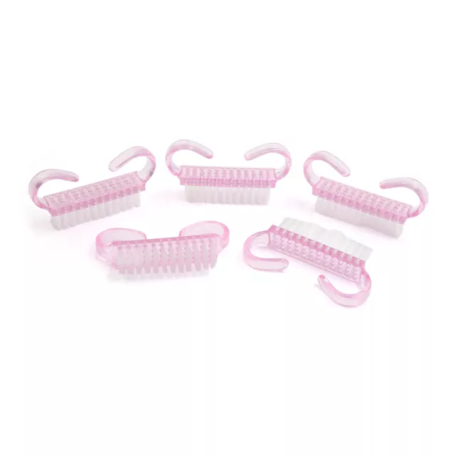 5pcs Ongle Rose Brosse lavage poussière Outil Manucure pédicure