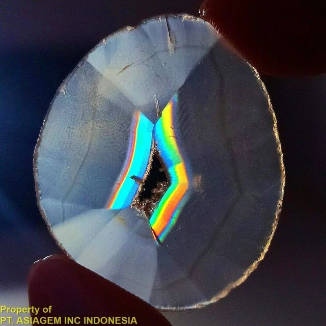 12ct Rainbow IRIS AGATE Slice ~Multi-Color Fire~ 1-of-a-kind ~100% Natural