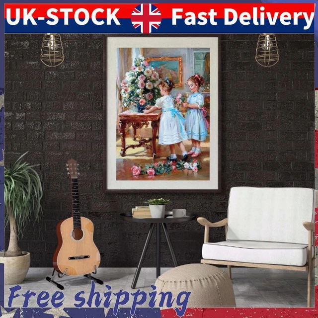 Two Sisters Oil Paint By Numbers Kit DIY Acrylic Painting Frameless Gift (B2205)