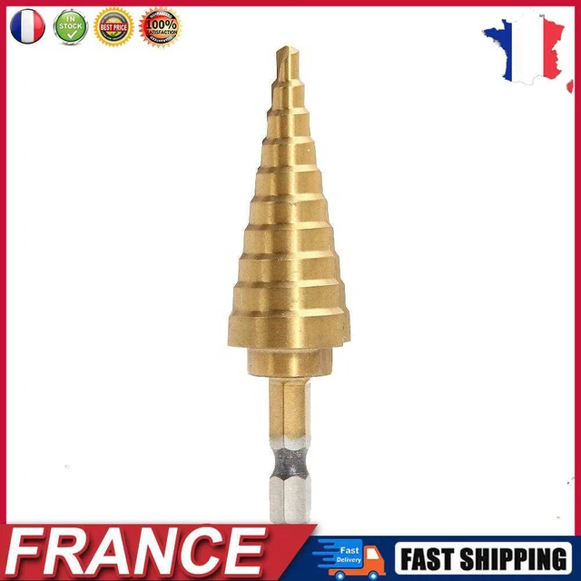 Hex Titanium Step Cone Drill Bit Hole Cutter 4-22MM HSS 4241 Pour Tôle fr