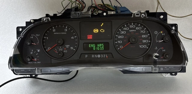 99-01 FORD F250 F350 Diesel Instrument Cluster Speedometer P/N
