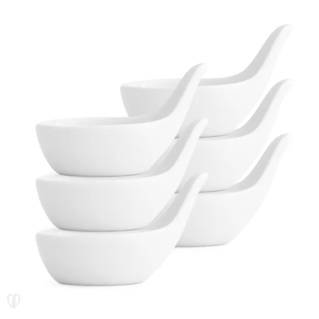 6x Dipschale Keramik Ø 6,5 cm / Servierschalen, Dipschalen, Set, Amuse, Henkel