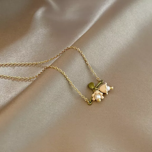Women 18K Gold Plated Pearl Flower Earrings Bracelet Necklace Set Jewelry Gifts