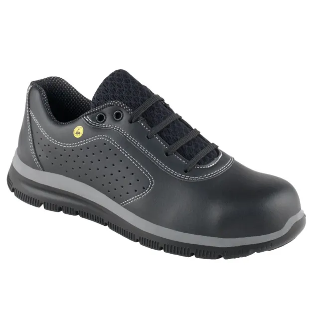 Euro-Dan Dynamic ESD Safety Shoe 1930-01 S1+ C+ Src Black Work Boot