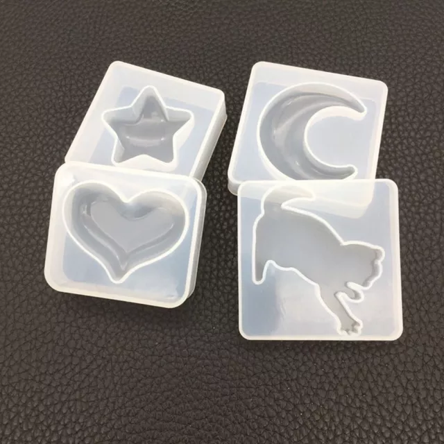 Resin Casting Heart Star Moon Epoxy Mold Silicone Jewelry Making DIY Craft Mould