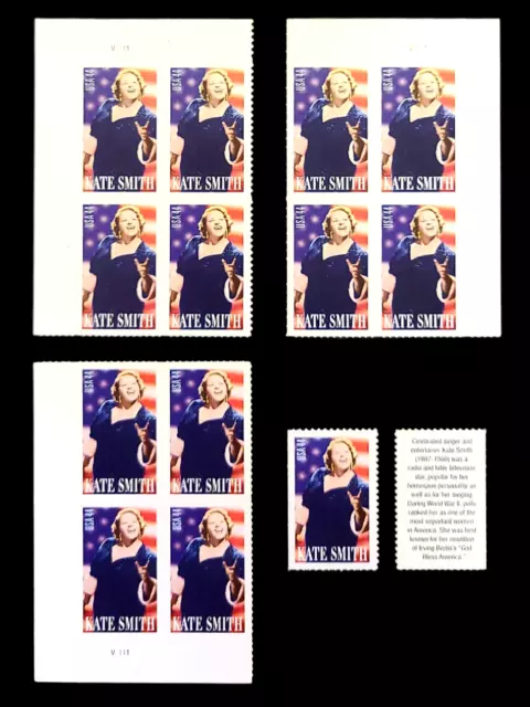 2010 Choice of Plate Blocks 4463! MNH US Stamps! Kate Smith, God Bless America!