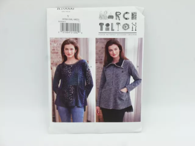 Vogue 10060 R10060 Marcy Tilton Top Shirt Pattern Misses Sz X Small Small Medium