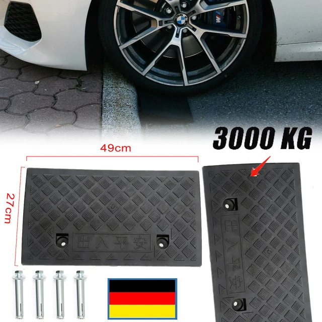 2x Bordsteinrampe Gummi LxBxH: 500x270x70 mm Auffahrrampe Auffahrhilfe Auto