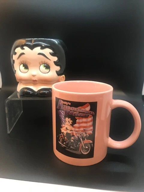 Betty Boop Mug Lot  (2) American Rider and Vandor Figural