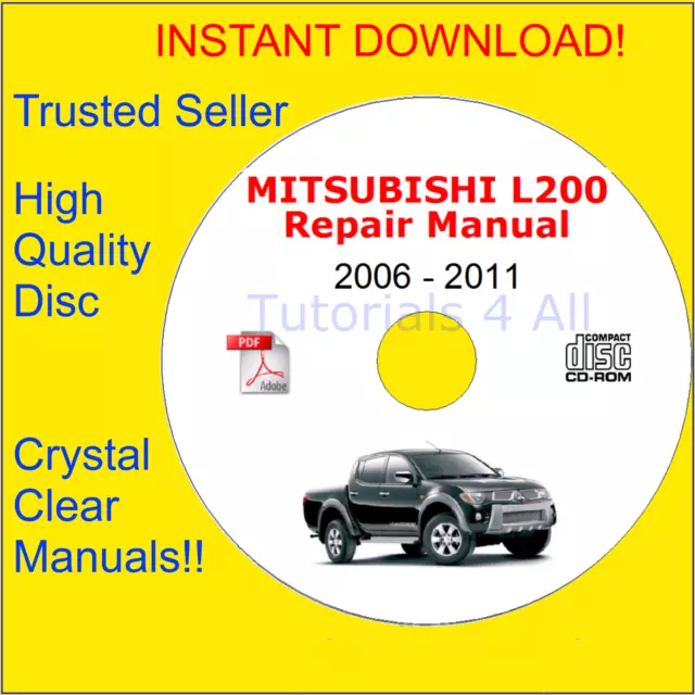 Mitsubishi L200 06 Workshop Service Repair Manual ENGINE PDF DOWNLOAD