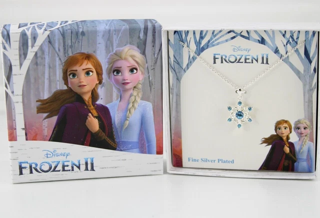 Disney Frozen 2 Fine Silver Plated Snowflake Pendant And Necklace 18" Chain New