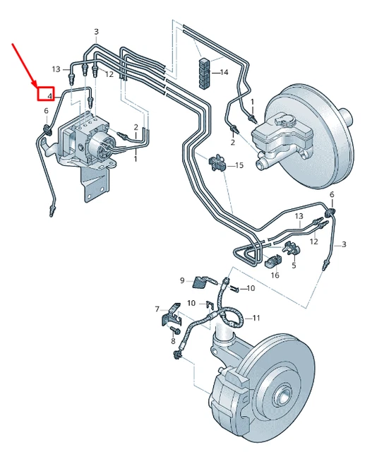 Kit 4 Flexibles De Frein Aviation GOODRIDGE Pour Audi A3 8L