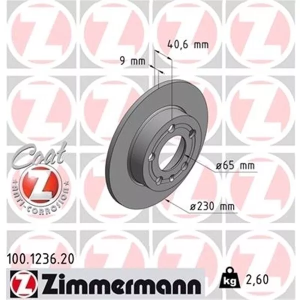Zimmermann frein freins disques de frein plaquettes blocs arrière pour VW Golf 4 Iv 2