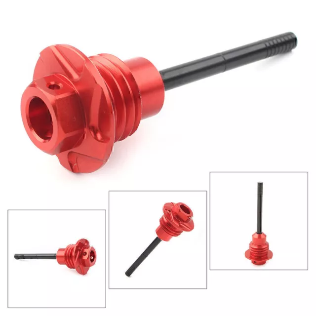 New Red Billet Motorcycle Red Oil Dipstick Plug for Honda CRF450R 2009-2016