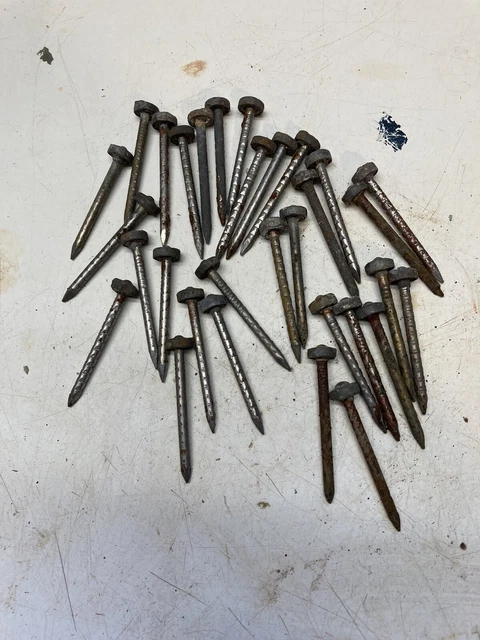 Vintage Antique Lead Topped Galvanized Nails