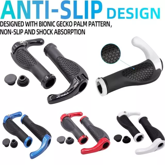 Bicycle Handlebar Grip Ergonomic Lock on Handle Cover Rubber Grips MTB Bike AU