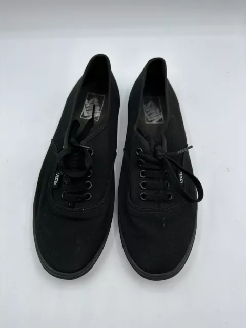 VANS Old Skool Black Canvas Low Top Skate Shoes Mens Size 8 Womens Size 9.5