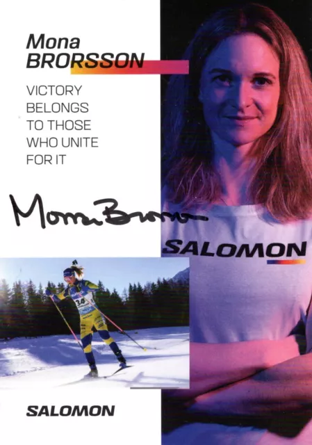 Biathlon Autogrammkarte Mona Brorsson