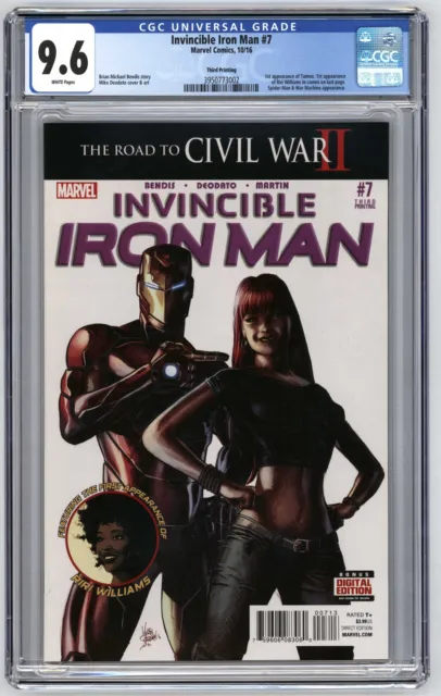 Invincible Iron Man #7 ~ CGC 9.6 ~ 1st app. of Riri Williams in cameo  3rd Print