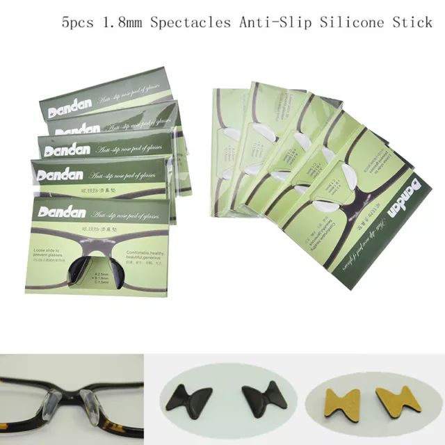 5 pairs anti-slip silicone nose pads eyeglass sunglass glasses spectacles:bj