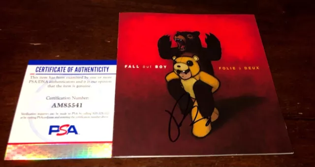 Pete Wentz Fall Out Boy Folie A Deux Signed Autographed CD Cover PSA COA RARE A
