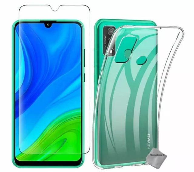 Housse etui coque silicone gel Huawei P Smart (2020) + film ecran - TRANSPARENT