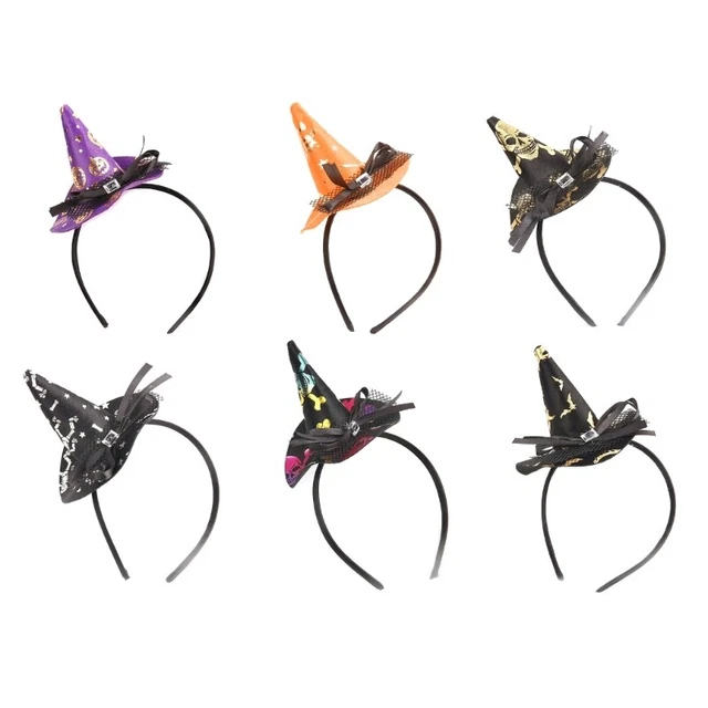 3D WITCH HAT Headband Children Hairhoop Halloween Party Costume Role