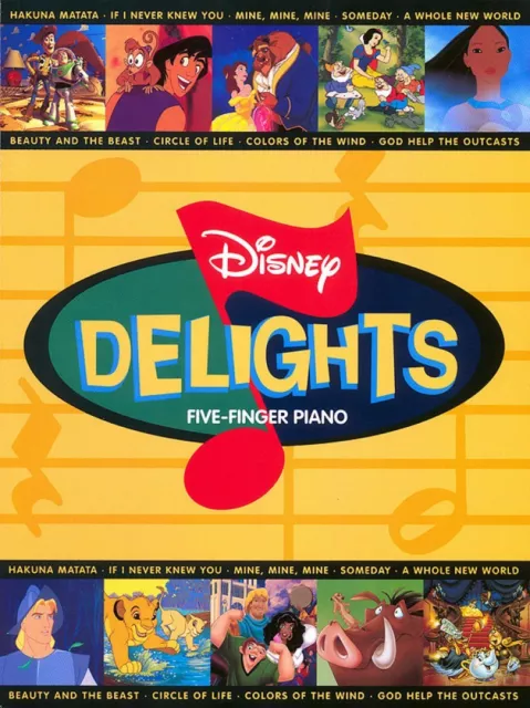 Disney Delights Five Finger Piano Sheet Music Songbook NEW 000310195