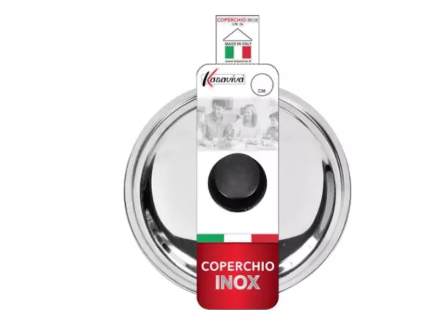 Coperchio Inox  Acciaio  Per Pentole Padelle Casseruole Tegami Varie Misure