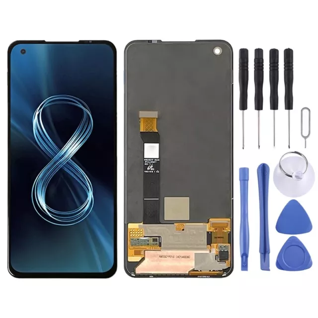 Für Asus Zenfone 8 Display Full LCD ohne Rahmen Einheit Ersatz Reparatur Schwarz