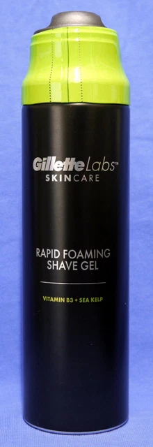 Gillette Labs 198 ml gel da barba in schiuma rapida: vitamina B3 e alghe di mare - nuovo