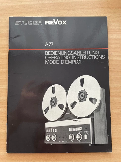 Catalogue Original Studer Revox, Prospectus Avec A77, A76, A78, A700, A720, A722, Etc.