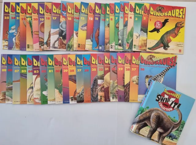 Vintage DINOSAURS! 1990's Magazines Cards Folder ORBIS Bulk Lot Swap It!