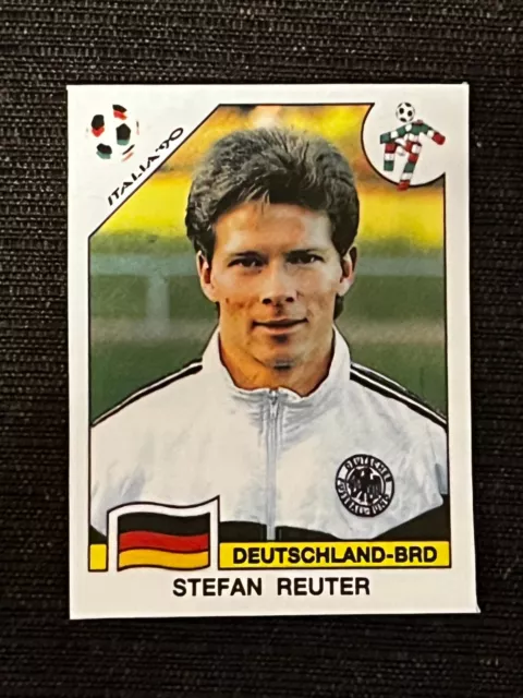 Sticker Panini World Cup Italy 90 Stefan Reuter Deutschland # 257 Recup Removed