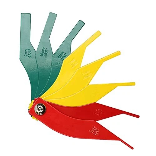 VKVXCLON Brake Lining Thickness Gauge, 8 Piece Steel Automotive Brake Pad Mea...