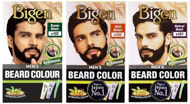Couleur de barbe pour hommes Bigen (20 g + 20 g) Restez longtemps sur la barbe