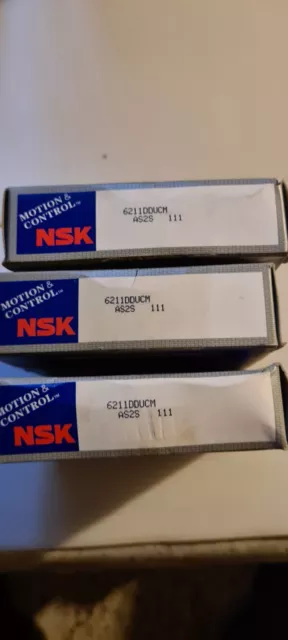 NSK Rillenkugellager 6211 DDUCM AS2S  1 Stück  Neu