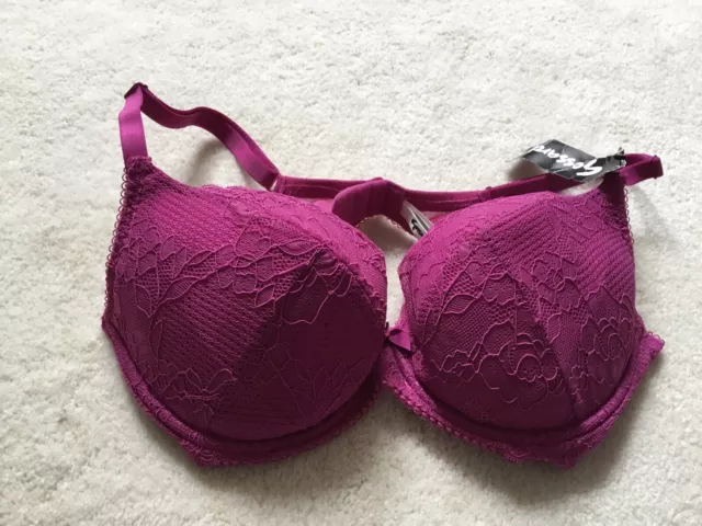 Gossard Superboost Lace BERRY Plunge Bra Size 36D Brand New With Tags