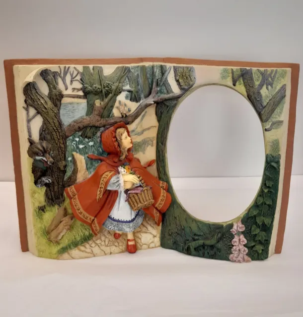 Vintage Little Red Riding Hood Photo Frame 3D Storybook Resin Nursery AS IS