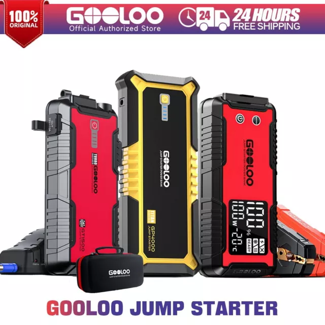 GOOLOO 2000A/3000A/4000A Portable Car Jump Starter 12V Battery Lithium Jump Pack