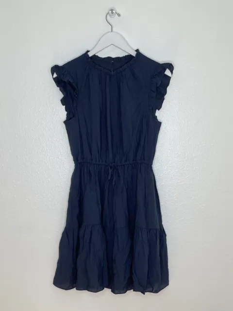 Laundry By Shelli Segal Navy Blue Tie Waist Fit & Flare Dress Size 8 NWT