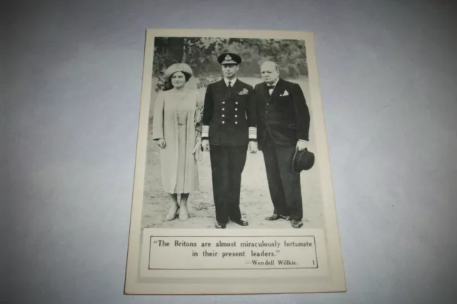 King George Vi And Queen Elizabeth With Mr Churchill By E H Wilkinson