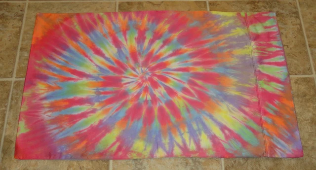 450TC (Single) Pillowcase Hippie Tie Dye Dyed Standard (20" x 31.5") Pillowcases