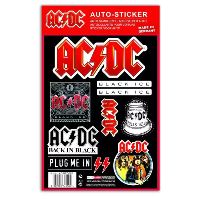 AC-DC Auto Aufkleber Set official Car Sticker UV beständig waschanlagensicher