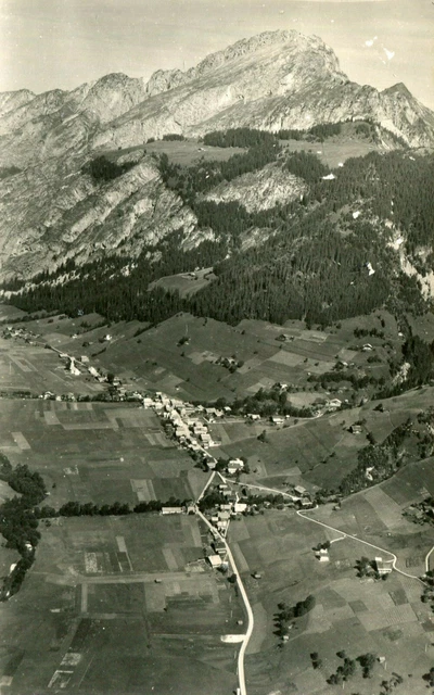 Carte LA CHAPELLE D'ABONDANCE Vue aérienne sur la Vallée et le Mont Chauffé