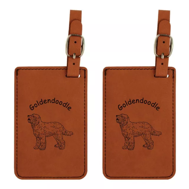 L3239 Goldendoodle  Luggage Tags 2Pk FREE SHIPPING 200 Breeds Available