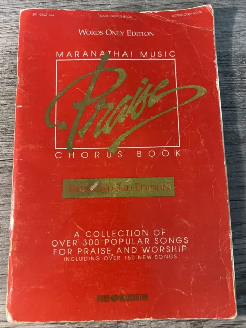 Maranatha Music Praise Chorus Book Expanded 3rd Edition WORDS ONLY Paperback