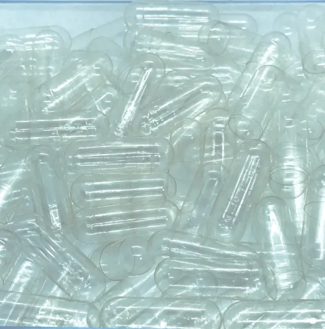 Cápsulas transparentes vacías Gelatina / HPMC / Pullulan Tamaño #000 00 0 1 y 2 Calidad Premium
