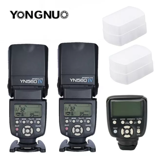 2x Yongnuo YN560 IV Speedlite + YN560-TX II Wireless Flash Controller für Canon